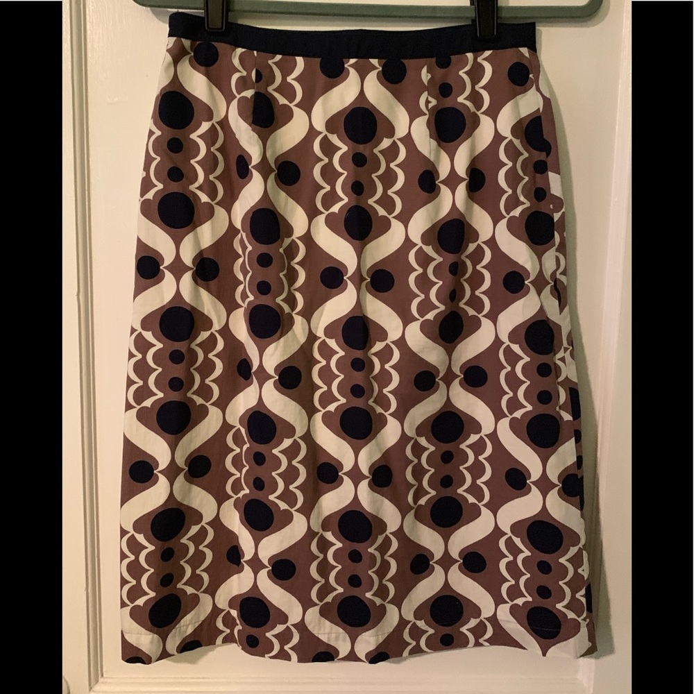 Boden A Line Mod Printed Cotton Skirt Cute! - image 1